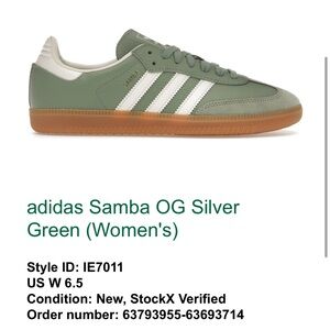 Adidas Sambas OG Silver Green